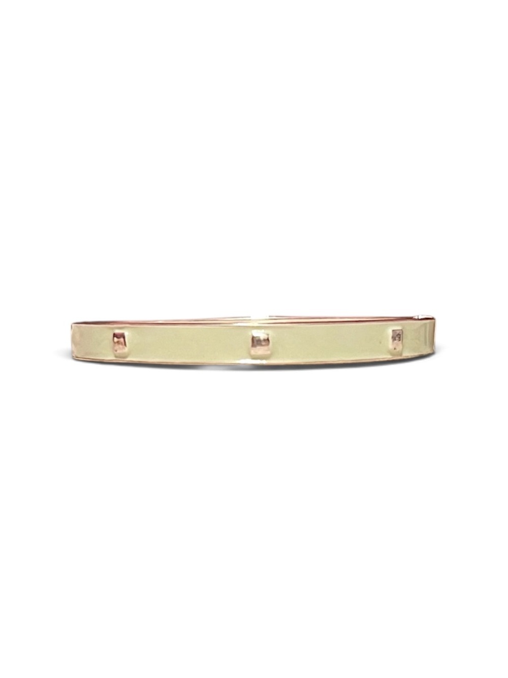 Sequin Mint Green Silver Studded Enamel Hinged Bangle Bracelet